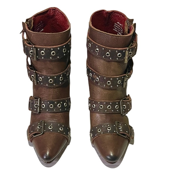 New! FREEBIRD “JOUST” Brown Leather Bootie - Picture 4 of 13